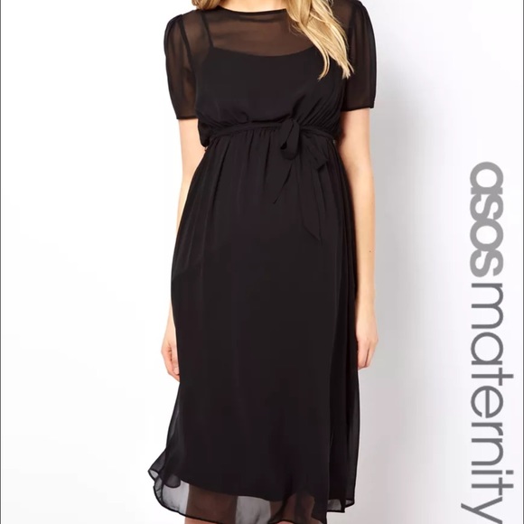 Asos Black Midi Dress
