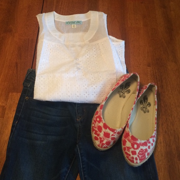 White Textured Top