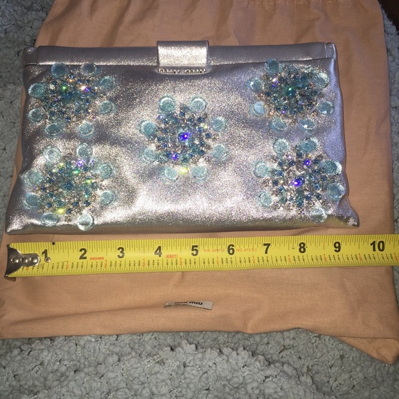 Miu Miu silver clutch