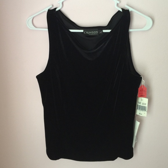 Evening velvet tank top