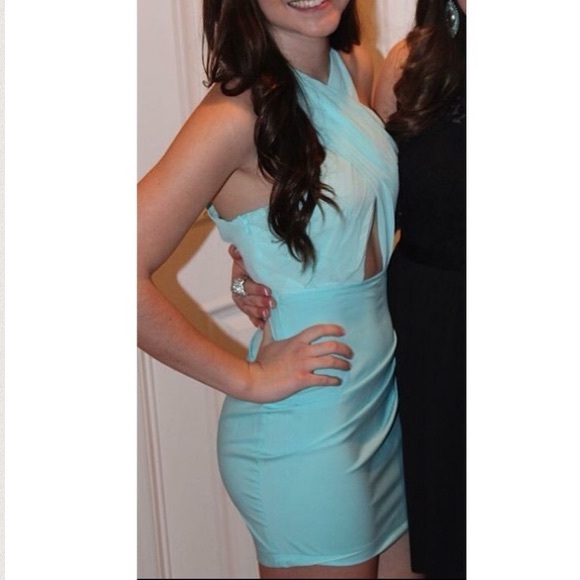***SOLD**** Light blue cocktail dress - Picture 2 of 2