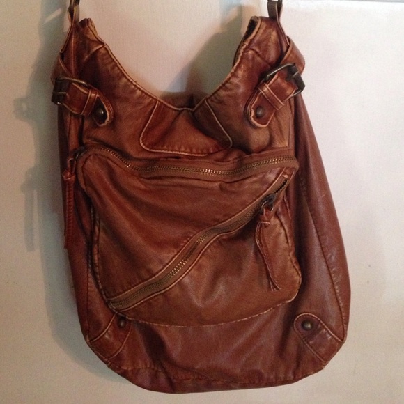 Brown Faux Leather Purse