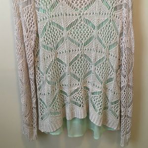 Large crochet sweater