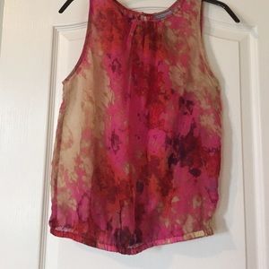 Vivienne Tam red floral sheer top