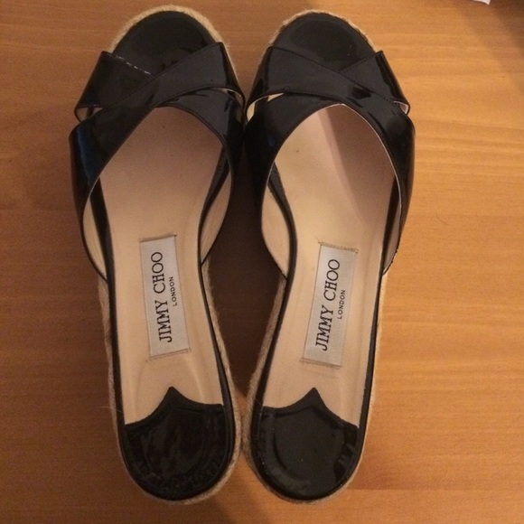 Jimmy Choo Black Wedges.