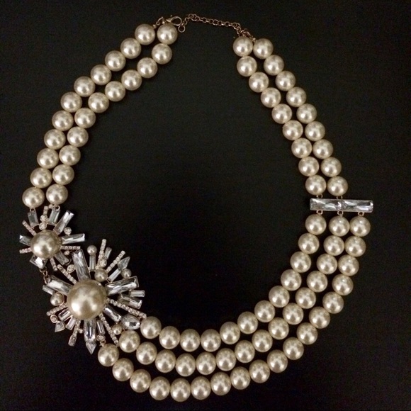 Faux pearl necklace