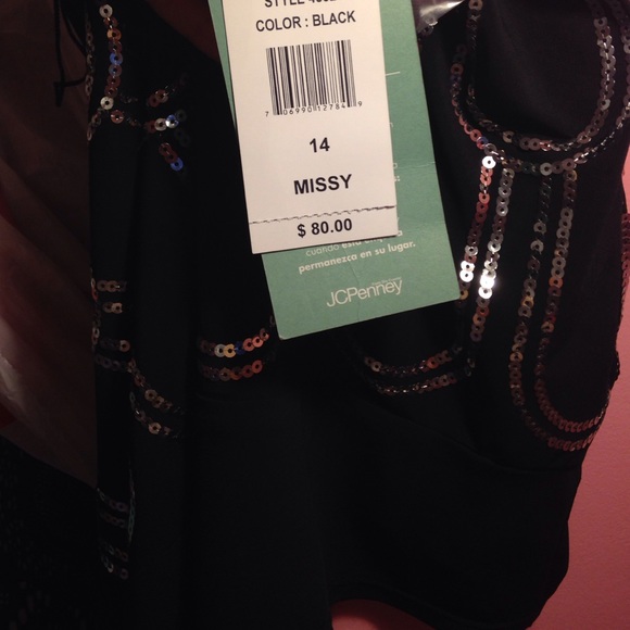 Size 14 missy black and sequined dress BNWT - Picture 4 of 4