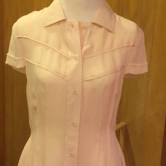Linda Allard for Ellen Tracy pale pink blouse 10