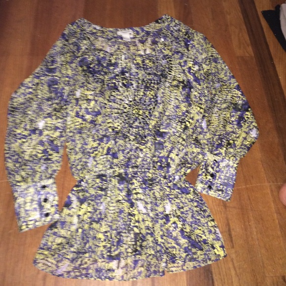 Colorful blouse with beads