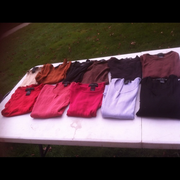 August Silk Knits Short Sleeve Sweaters.