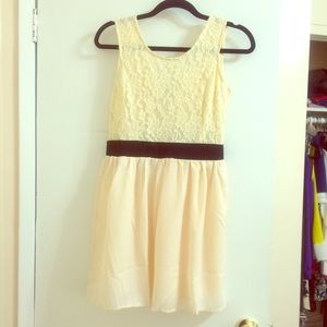 Cute cream lace top dress. Never worn.