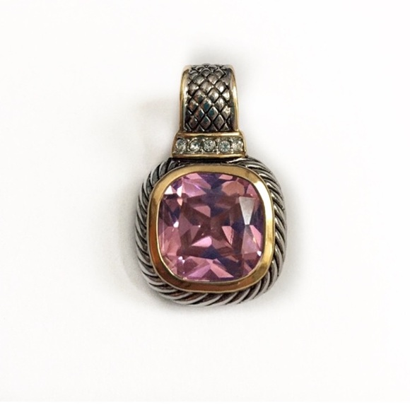 Pink topaz pendant