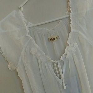 Hollister Sheer white shirt
