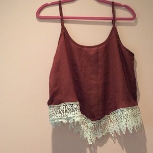 Brown & Lace Tank