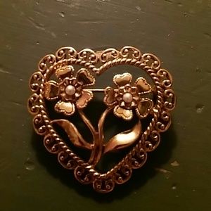 Vintage Heart shaped Pin from 60's