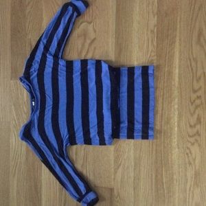 Black and blue striped shirt