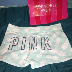 Victoria's secret pink pineapple shorts