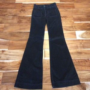 Anthropologie high-waisted flare corduroys