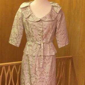 Silk brocade jacket & skirt, Teri John size 10