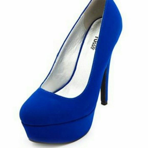 NEW! Blue Suede Pumps! - Picture 1 of 3