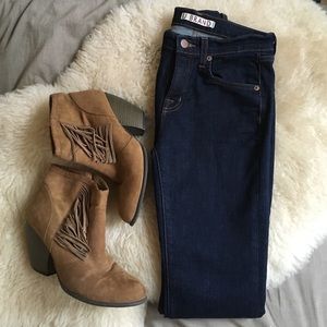 J Brand dark denim slight flare jean