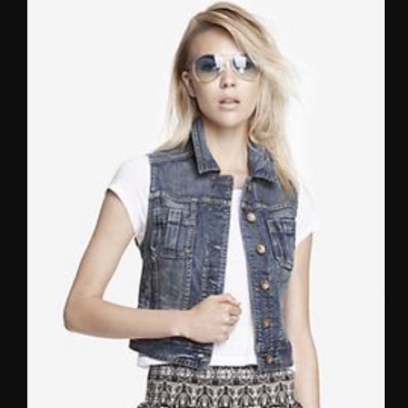 express denim vest