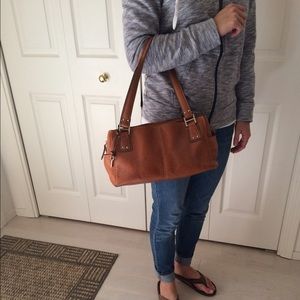 Fossil brand light brown leather purse