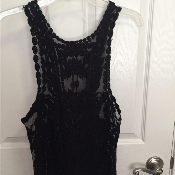 Black lace tank top