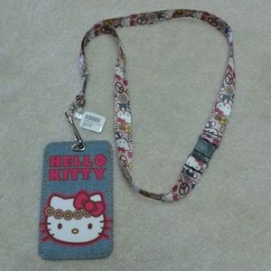 Hello Kitty lanyard with ID holder