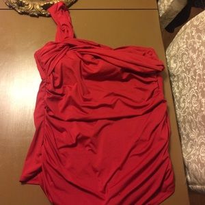 Merona Swimsuit, red, size XL