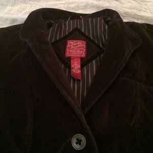 Lucky Brand Dark Brown Velvet short jacket