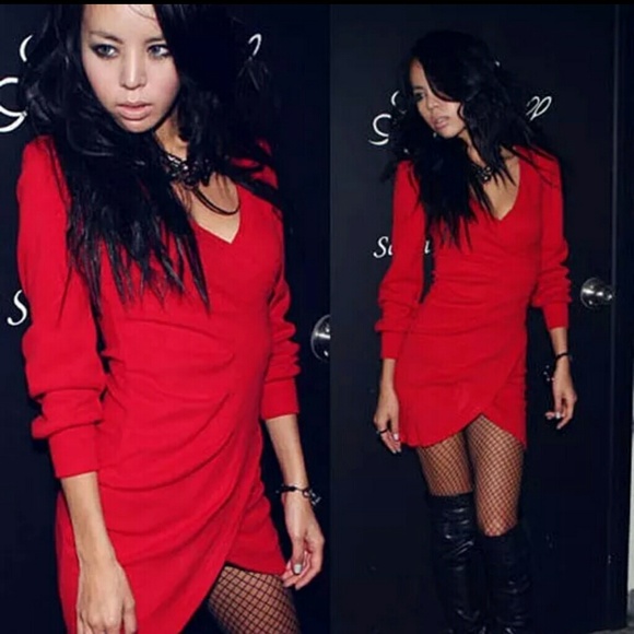 NWOT Red sweater dress