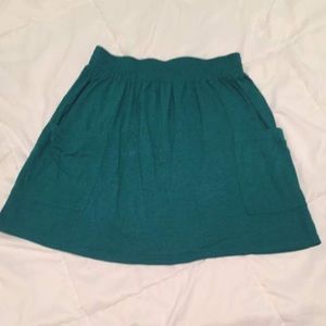 Teal American apparel skirt