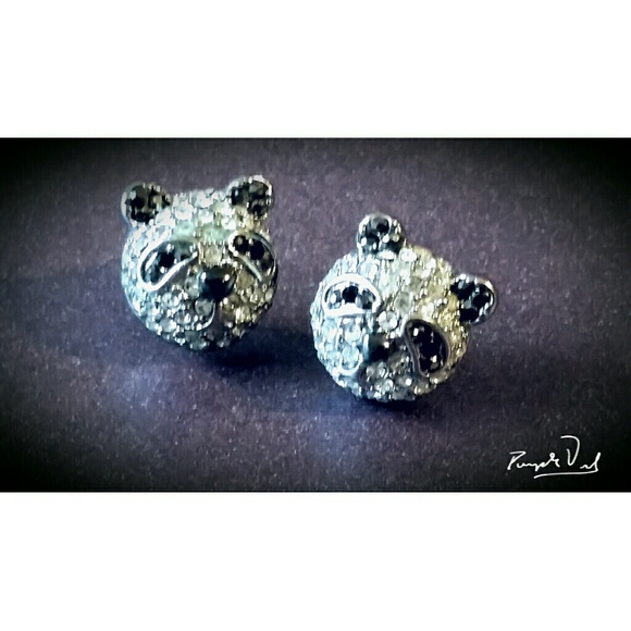 Authentic Fossil Panda Studs