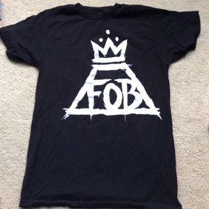 black fall out boy logo shirt