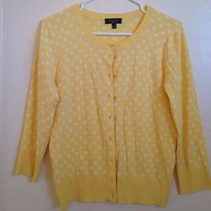 Yellow polka dot cardigan