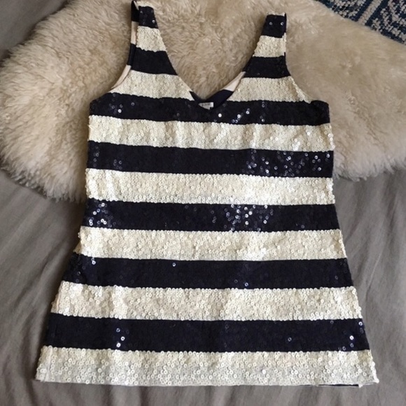 J crew striped sequin tank - Picture 2 of 4