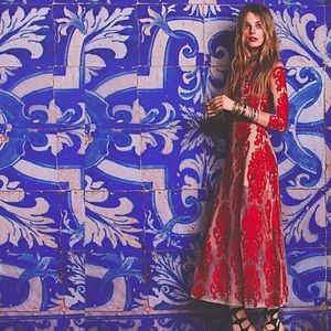 For Love and Lemons Dresses - For Love and Lemons San Marcos Red Lace Maxi Dress For Love and Lemons Dresses - For Love and Lemons San Marcos Red Lace Maxi Dress