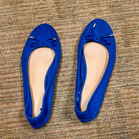 Royal blue ballerina flats