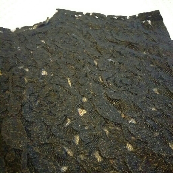 Black Lace Sheer Top - Picture 3 of 4