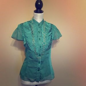 Emerald green blouse