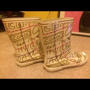 Coach rain boots.