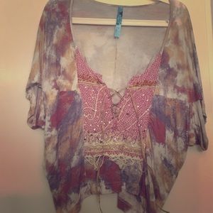 Multi colored free people top