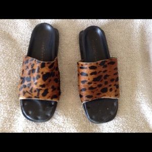 Naked Feet leopard pony slides - cool!