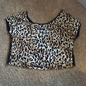 Cheetah and black crop top!