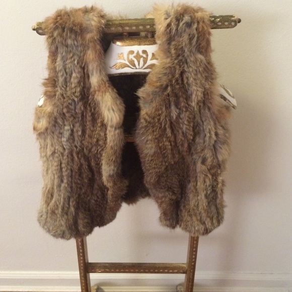 Rabbit fur vest. Size small/medium