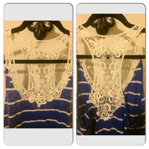 NWT Express Sequined Crochet Racerback - Picture 2 of 4