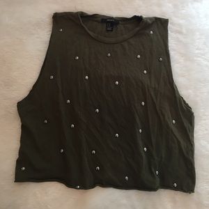 Forever 21 studded muscle tank