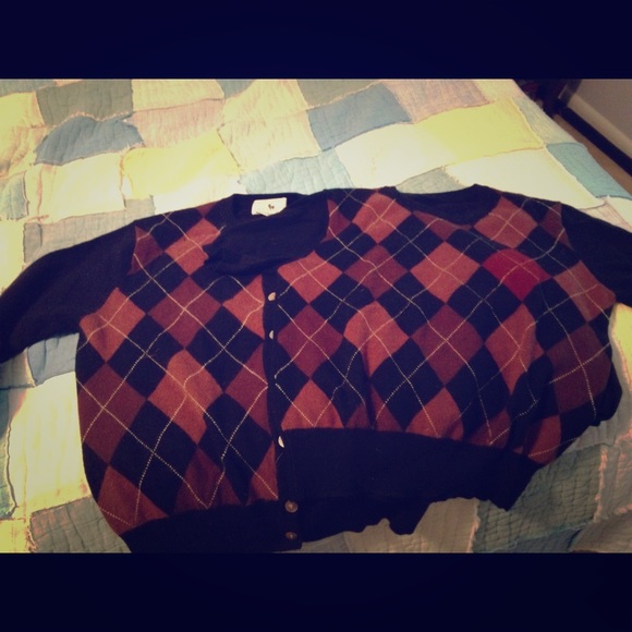 Cashmere argyle sweater set