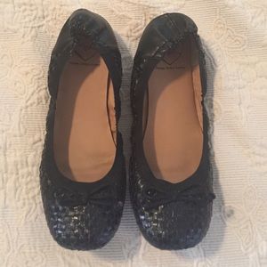 Black flats with bows